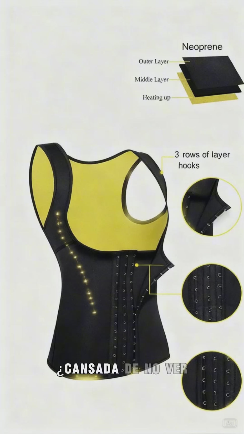 Chaleco dama con broche
