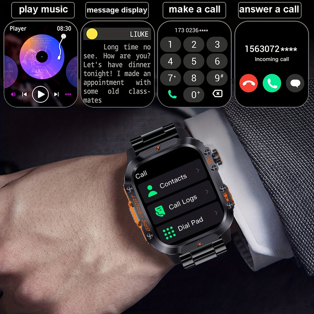 Smartwatch GPS de Alta Precisin con Llamada Inalmbrica y Brjula Pantalla IPS HD Ms de 100 Modos Deportivos Deportes al Aire Libre Posicionamiento GPS de Doble Frecuencia L1L5 Reloj para Exteriores  Smartwatch Elegante para Telfonos Mviles IO